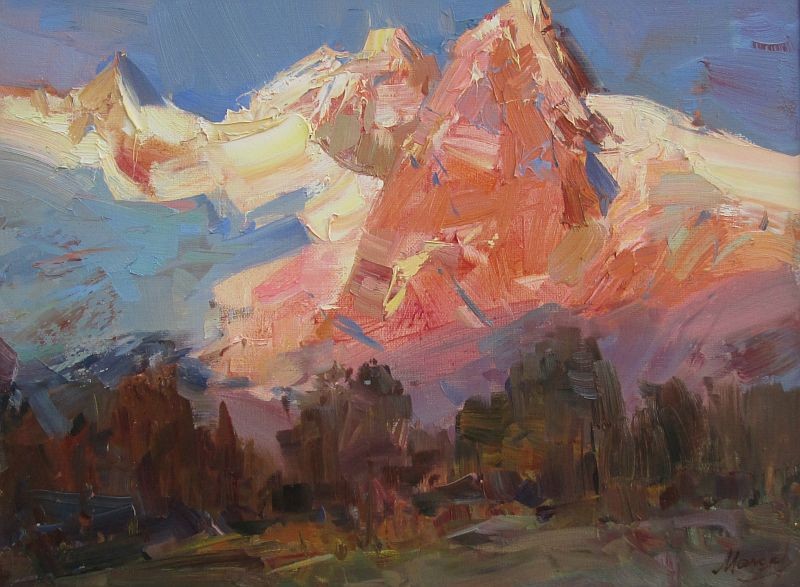 в Алибеке. х.м. 30х40 2013г.